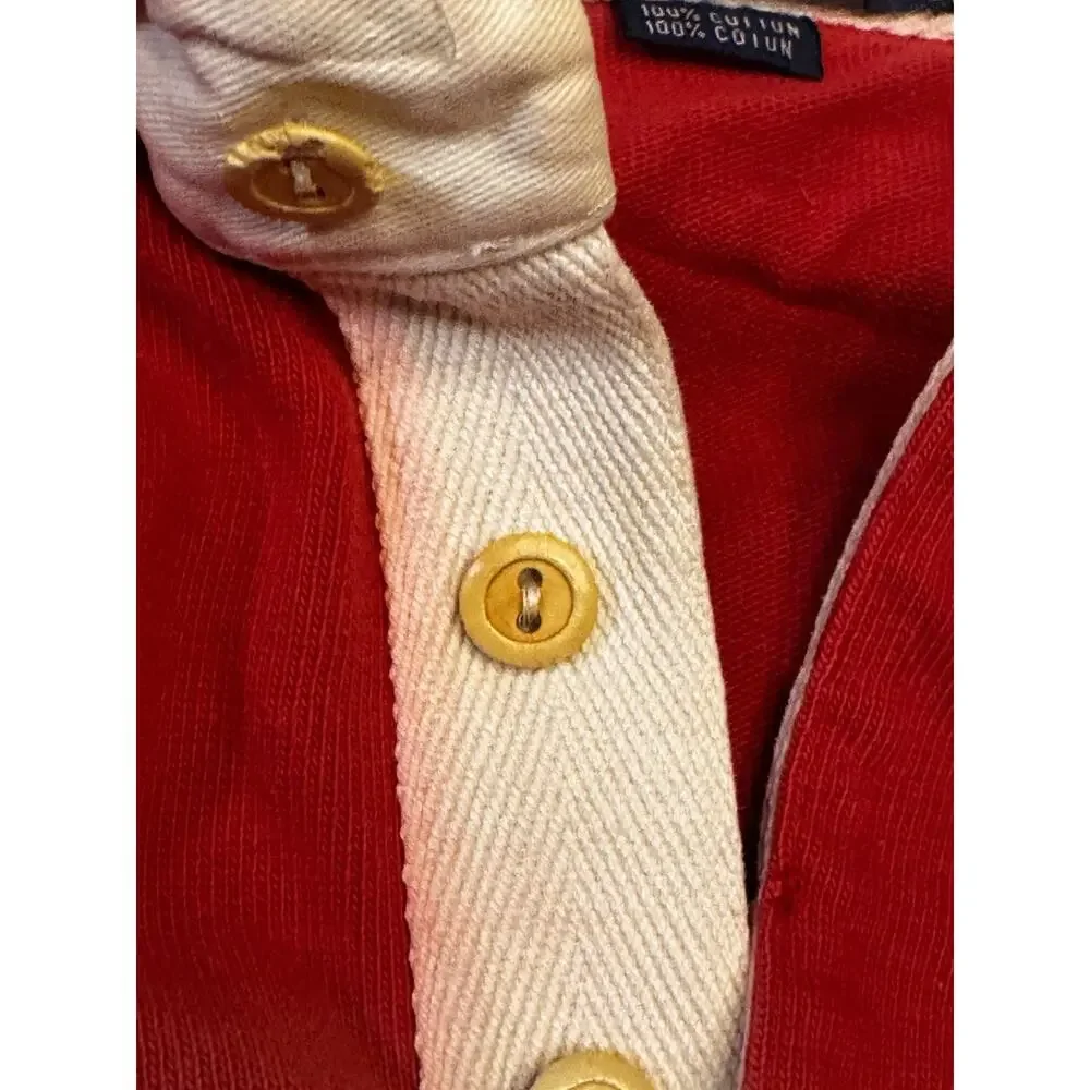 Small Vintage Polo By Ralph Lauren Padded Rugby Shirt Embroidered Crest Repaired